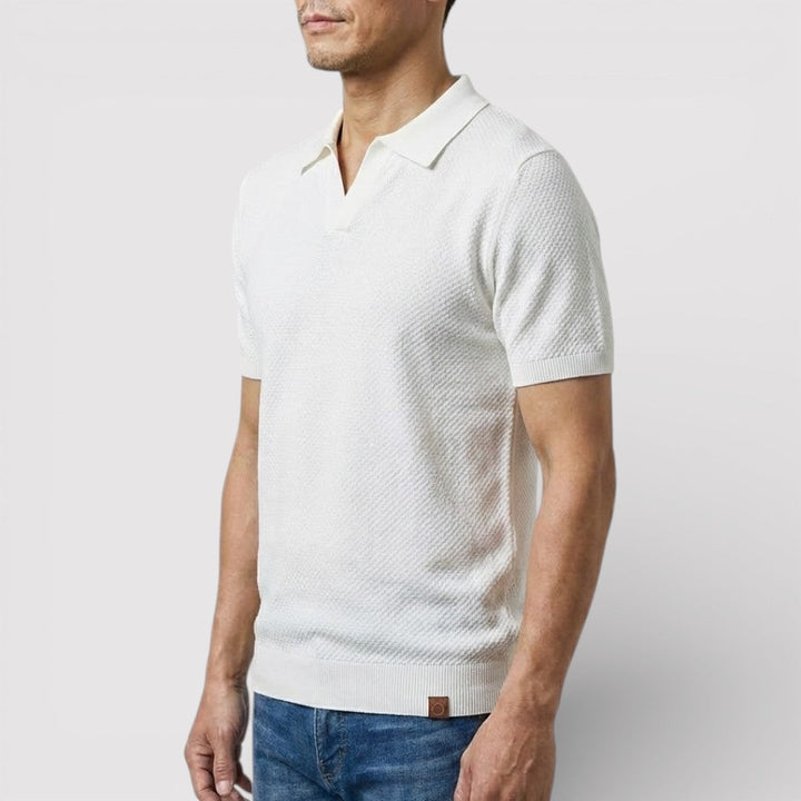 Michael Sydney men's polo shirt without placket, front view