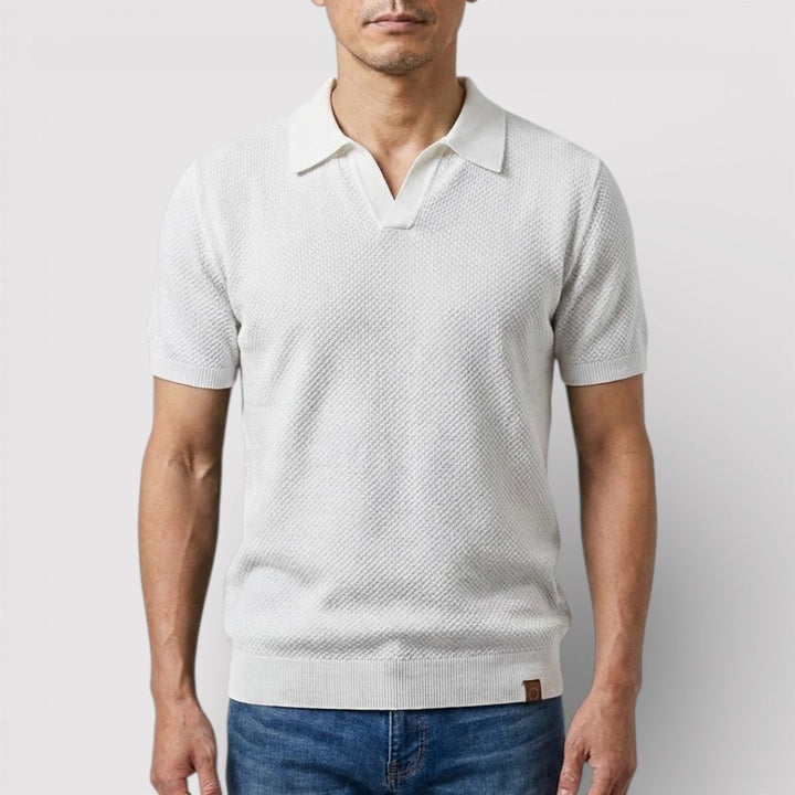 Michael Sydney men's polo shirt without placket, front view