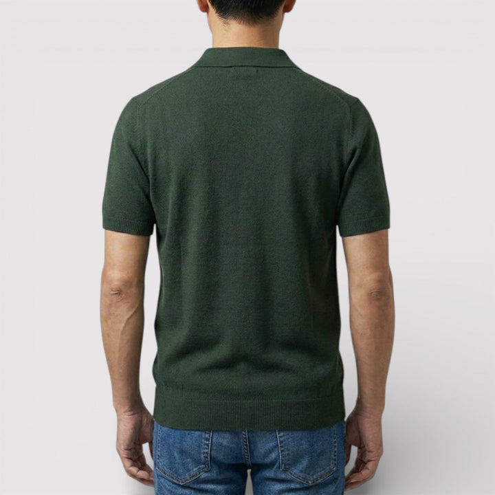 Michael Sydney men's polo shirt without placket, front view