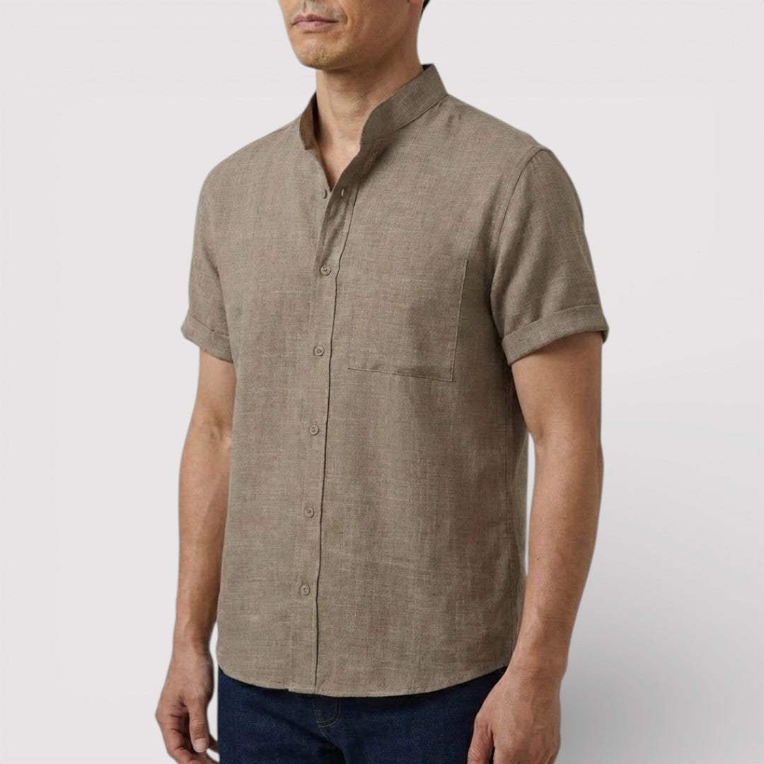 Michael Sydney men's relaxed short-sleeve shirt, front view