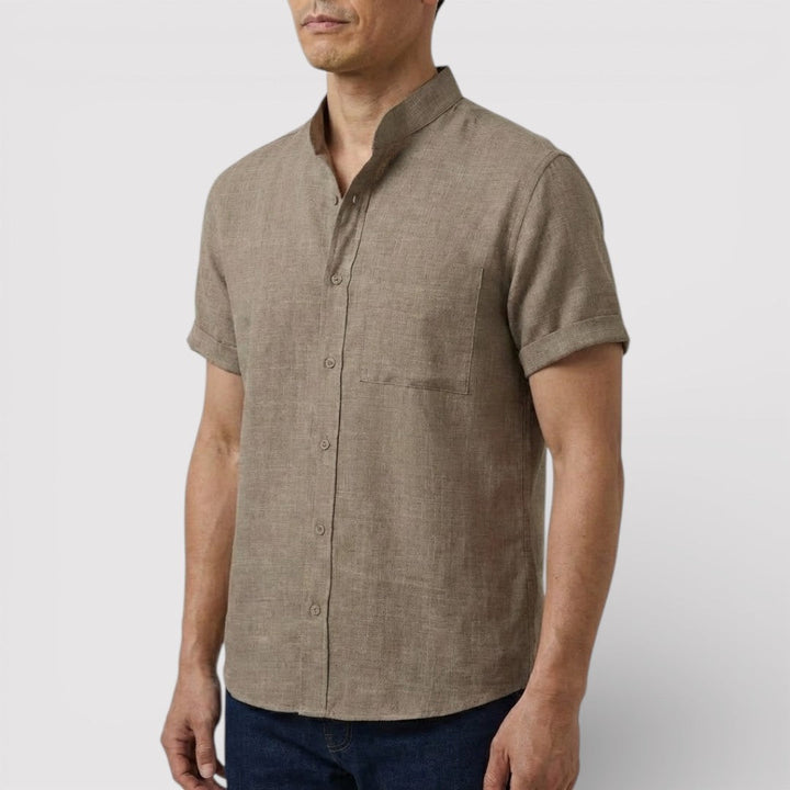 Michael Sydney men's relaxed short-sleeve shirt, front view