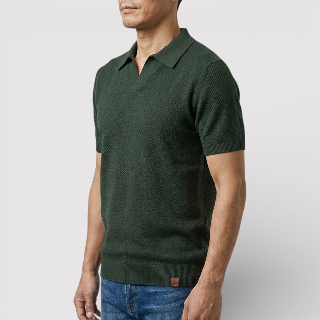 Michael Sydney men's polo shirt without placket, front view