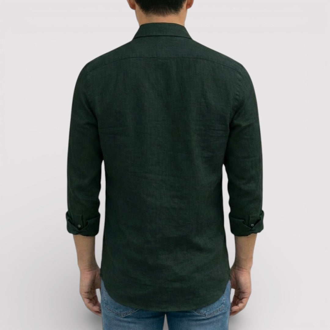 Michael Sydney men's roll-up sleeve shirt, front view