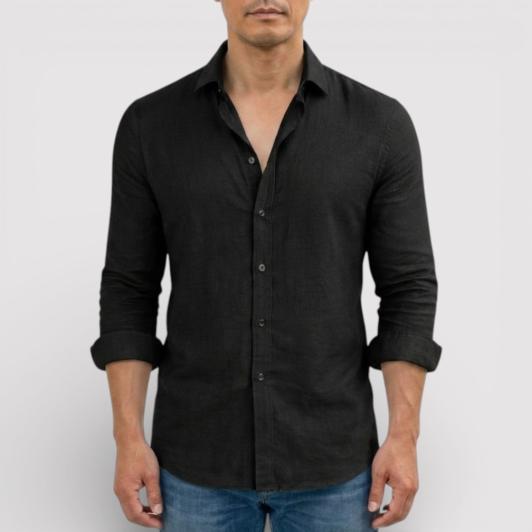 Michael Sydney men's roll-up sleeve shirt, front view