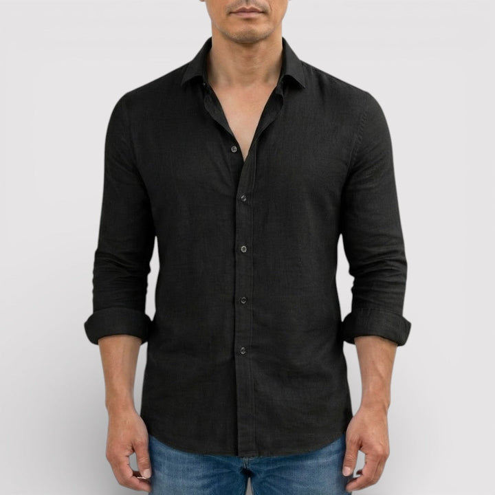 Michael Sydney men's roll-up sleeve shirt, front view