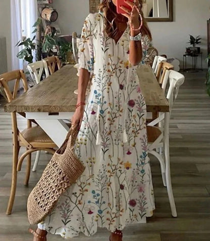 Jacqueline™ | Boho Fringe Maxi Dress