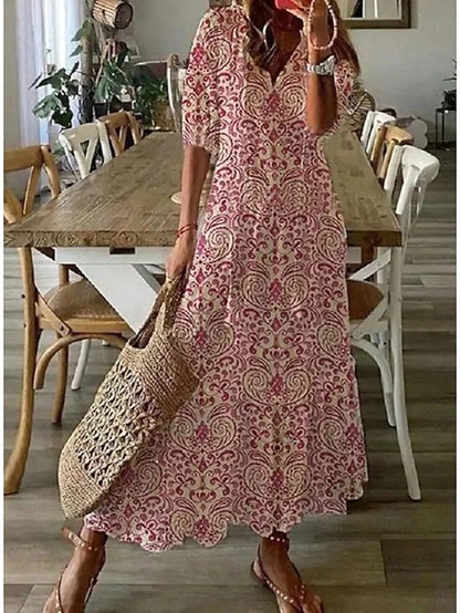 Jacqueline™ | Boho Fringe Maxi Dress