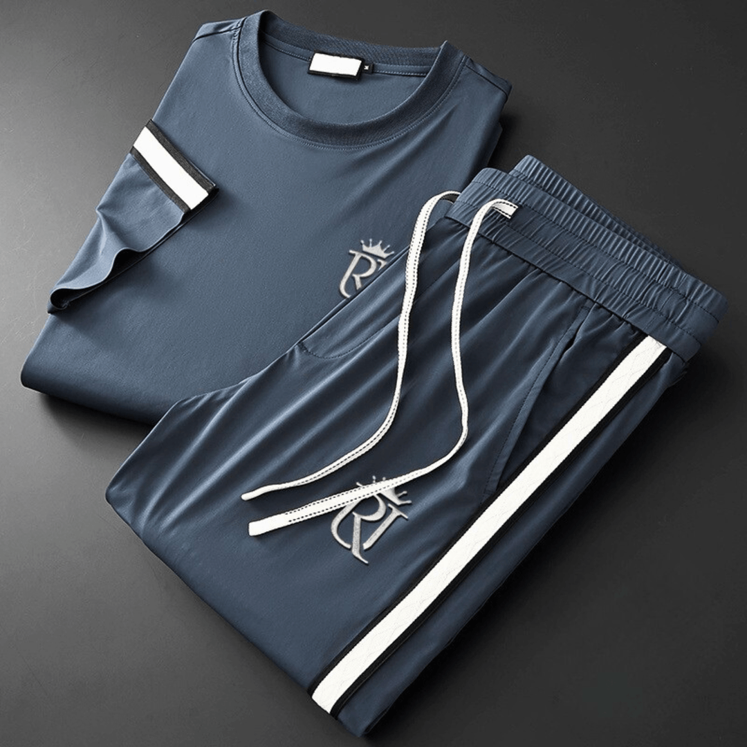 Michael Sydney men's tee and pants set, front view