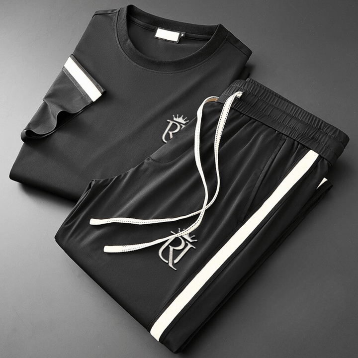 Michael Sydney men's tee and pants set, front view