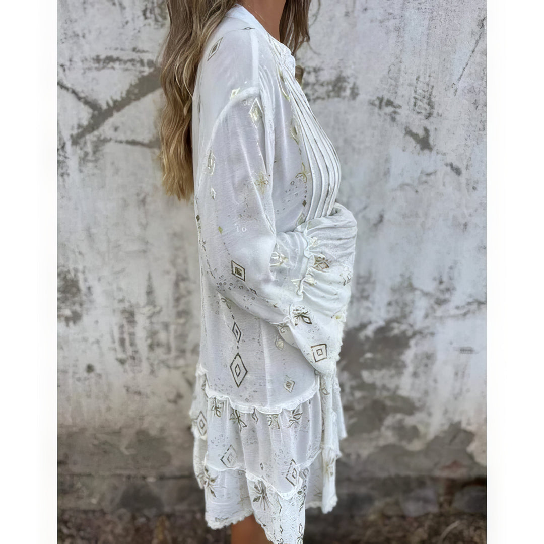 Frances™ | Boho Print Tiered Dress