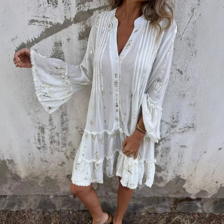 Frances™ | Boho Print Tiered Dress