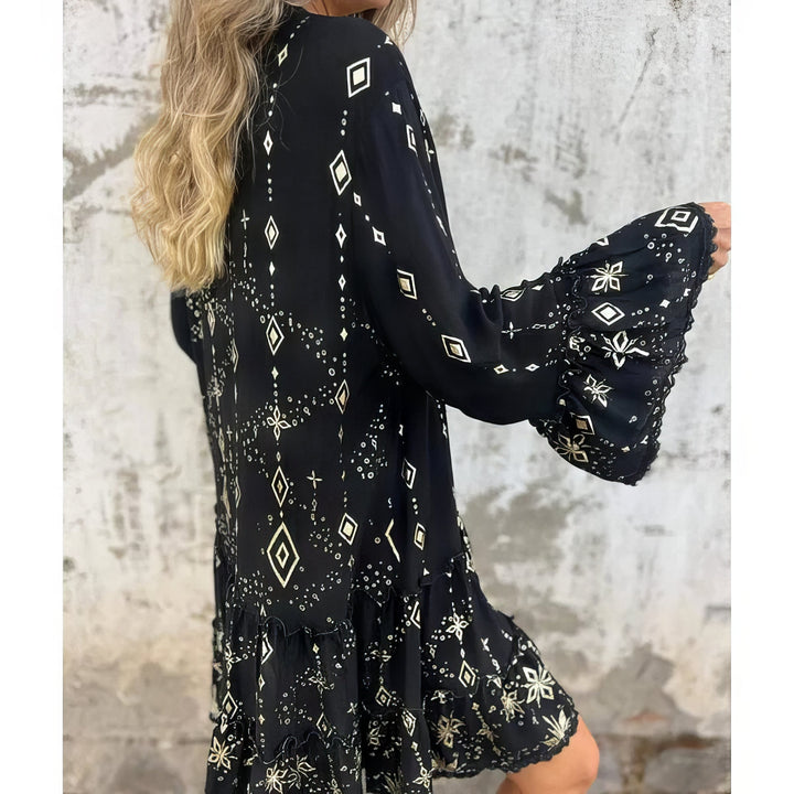 Frances™ | Boho Print Tiered Dress